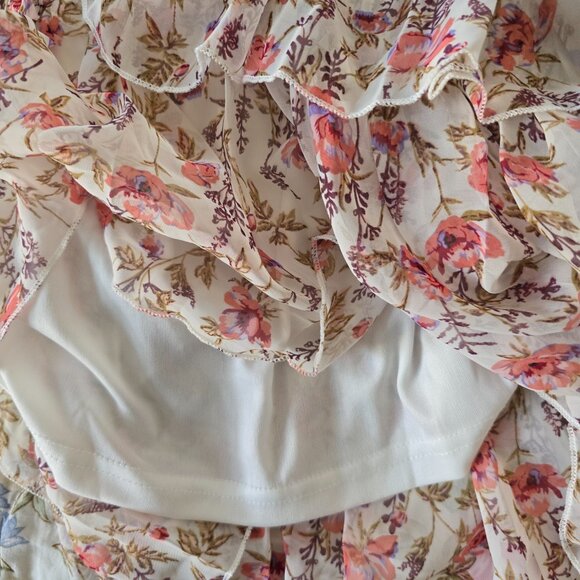 NWT Princess Polly Boho Chic Floral Layered Dress With Smocking, Size 2 - Picture 14 of 14